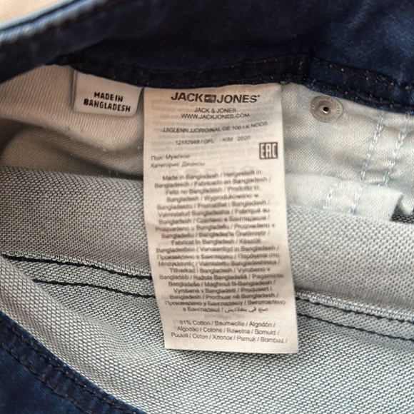 Jack & Jones Glenn 106 Slim-Fit Indigo Knit Stretch Denim Jeans 33W x 32L - Picture 12 of 13